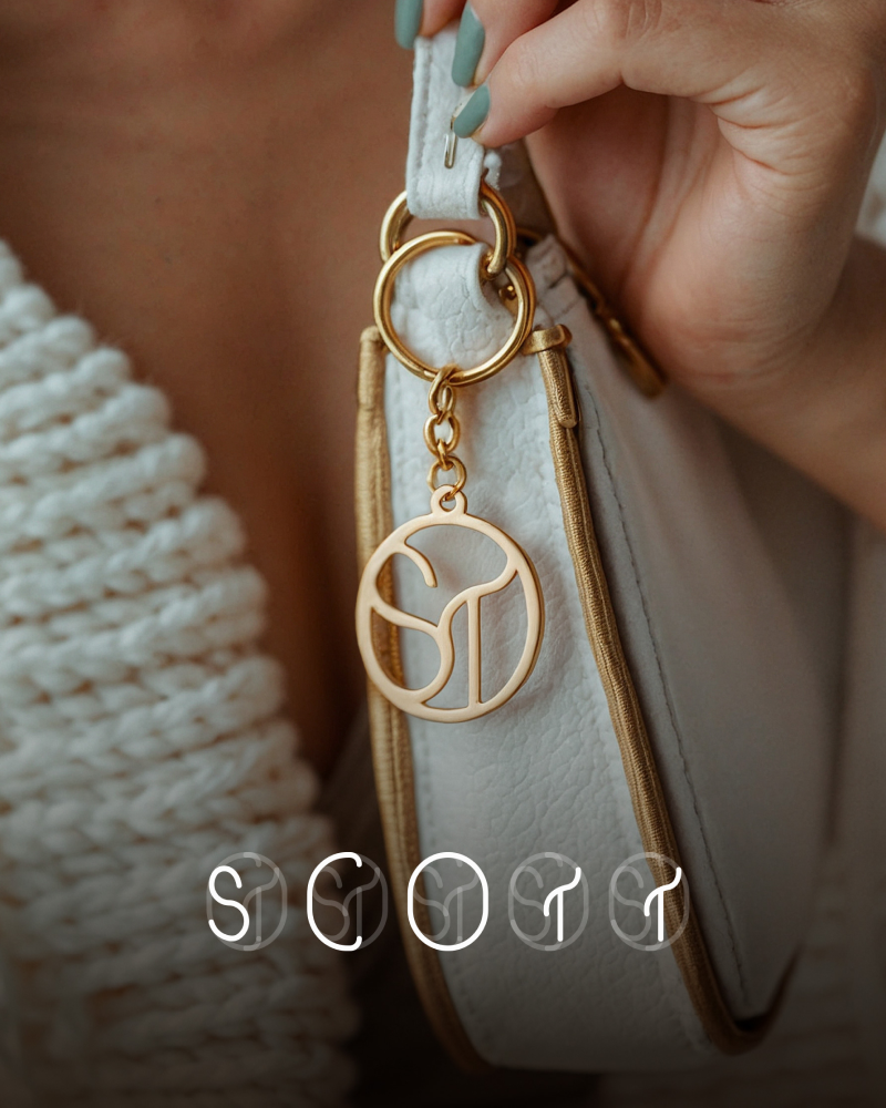 For Him & Her | Custom Monogram Keychain