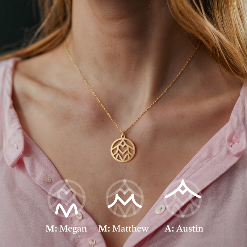 Family Logo | Custom Monogram Necklace