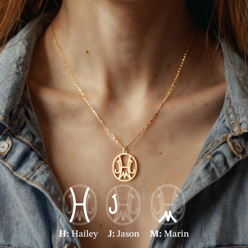 Family Logo | Custom Monogram Necklace